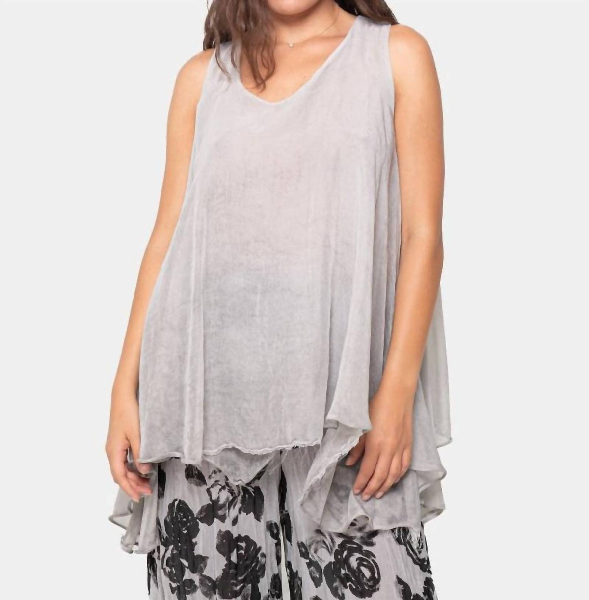 Baci - Asymmetrical Raw Edge Tank