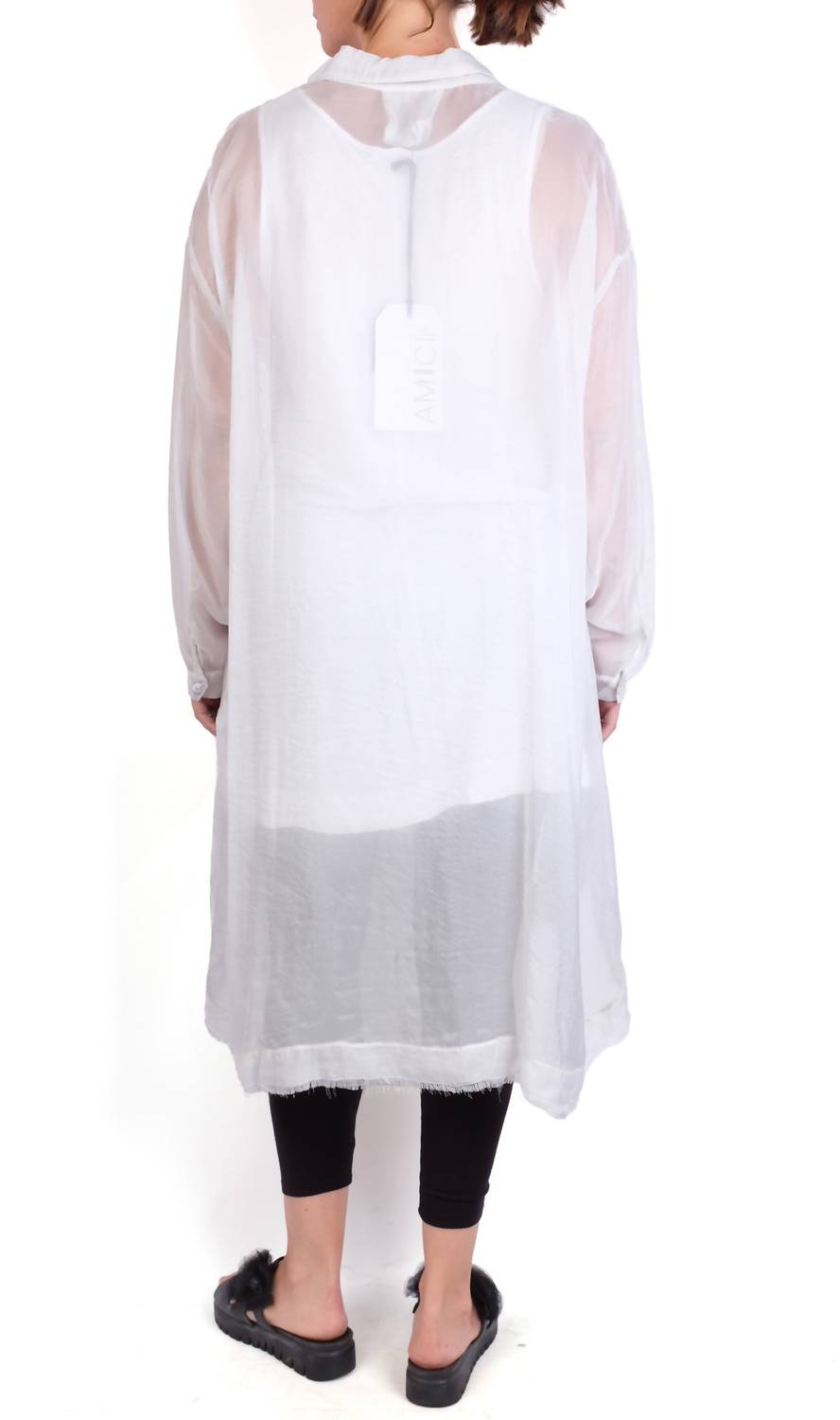 Baci - Raw Edge Shirt Dress