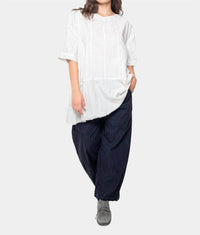Baci - Ribbed Mixed Material Tunic