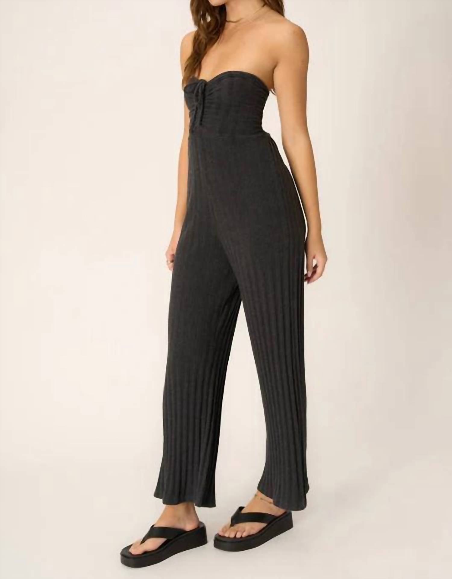 Project Social T - MARSEILLE STRAPLESS RIB JUMPSUIT