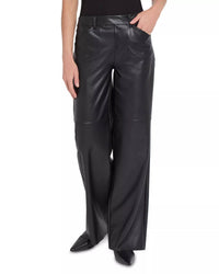 Lysse Azara Wide Leg Vegan Leather Pant in black - women's pants