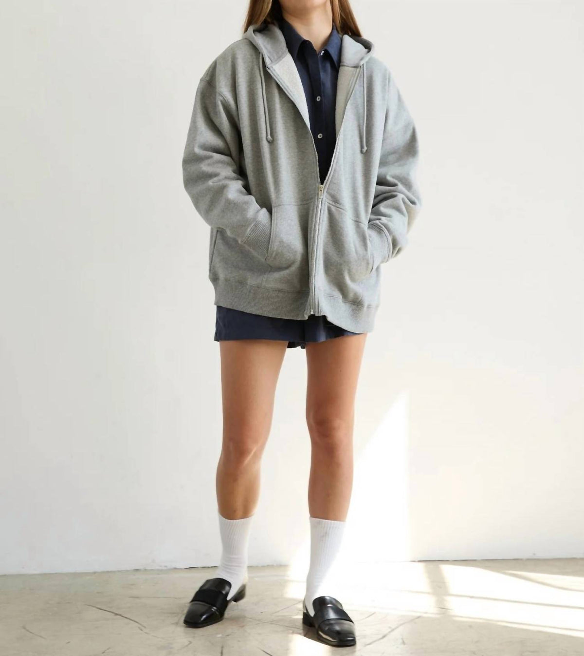 Golden - Arabelle Cotton Soft Fleece Zip Up Hoodie