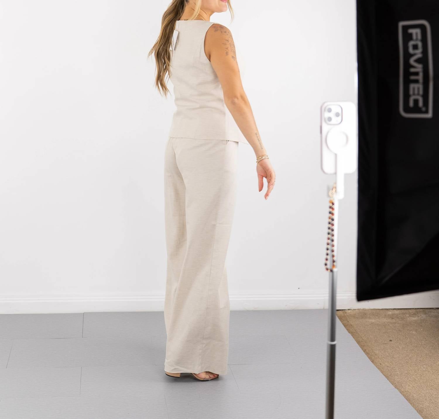 Lucy Paris - Logan Wide Leg Tie Pants