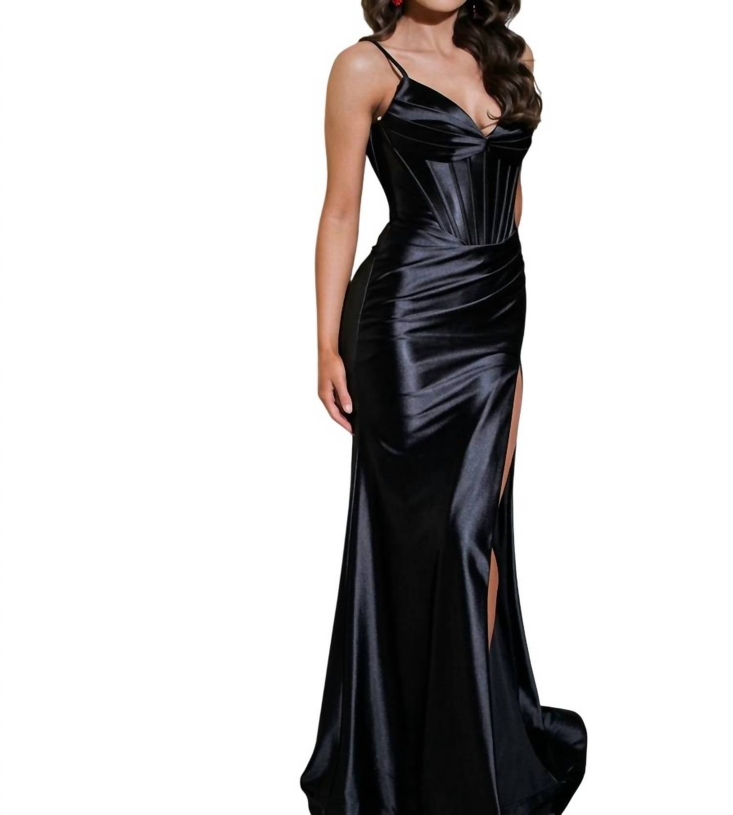 Sherri Hill - Corset Bodice Lace-up Back Dress