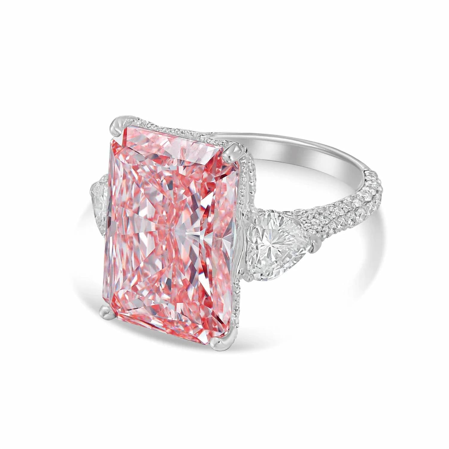 Diana M Jewels - Women's Radiant Lab-Grown Diamond Ring (5.00 Ct) - Statement