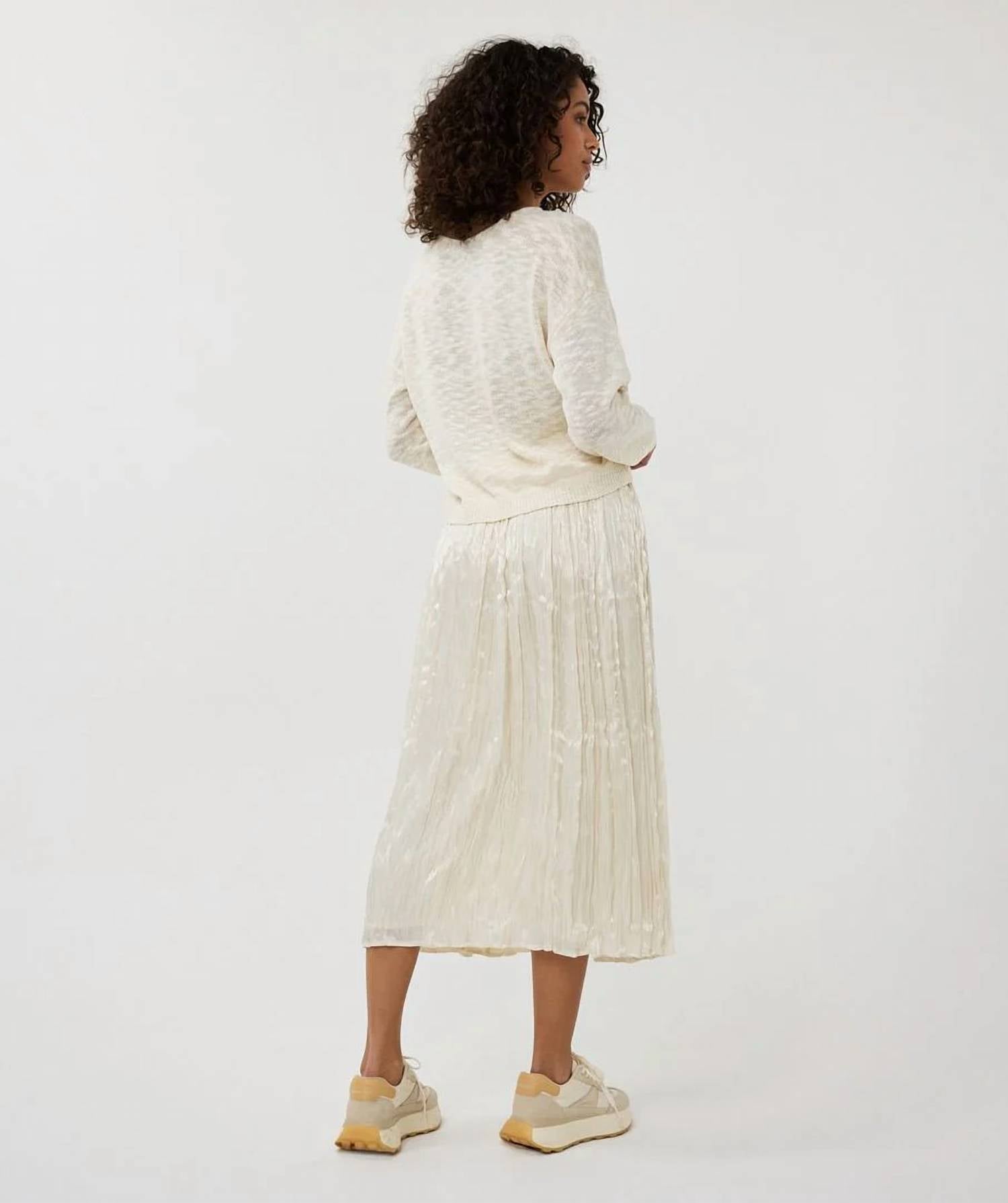 Esqualo - Svea Plisse Changeant Skirt