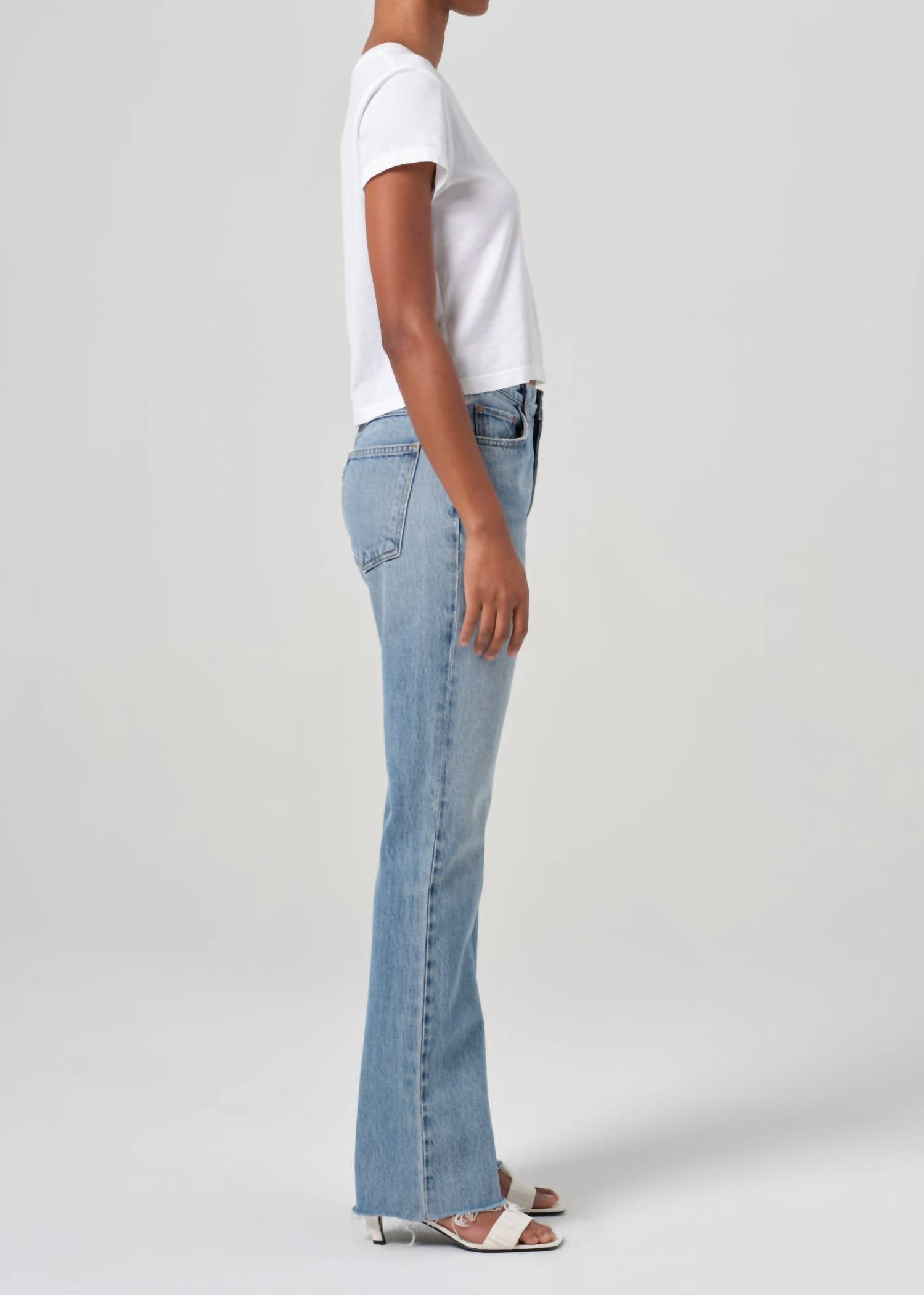 AGOLDE Leena High Rise Flare Jeans in stage - women's jeans - alternate view