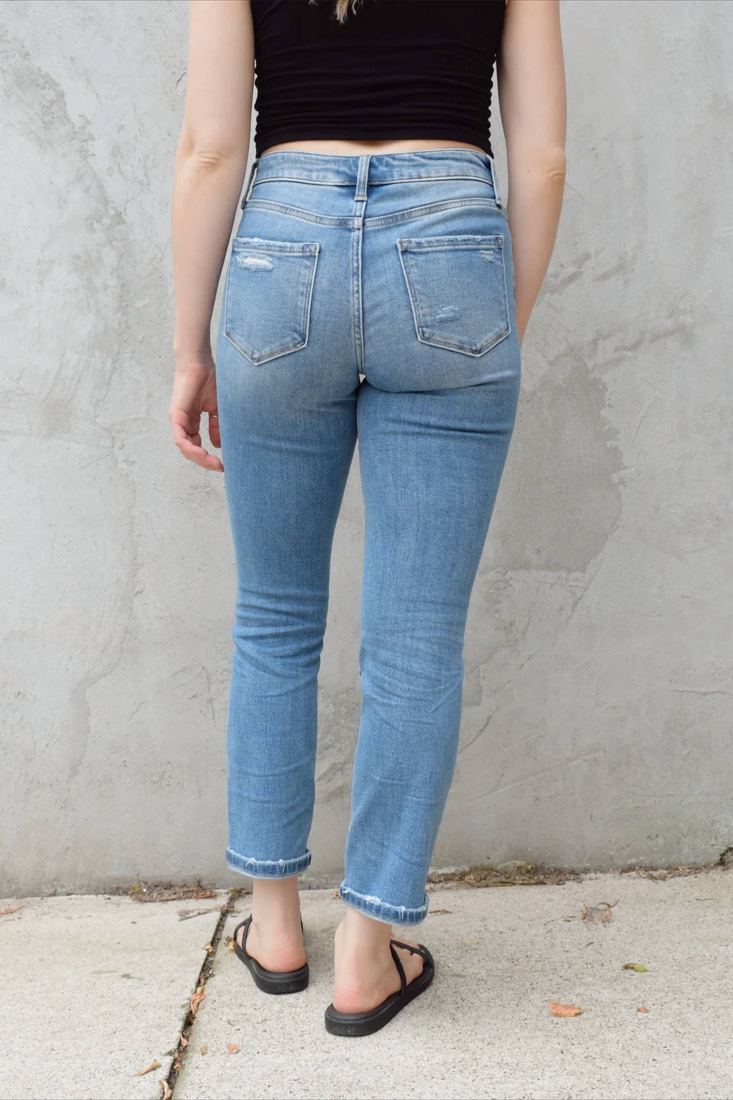 Vervet By Flying Monkey - Remi Crop Slim Straight Jeans