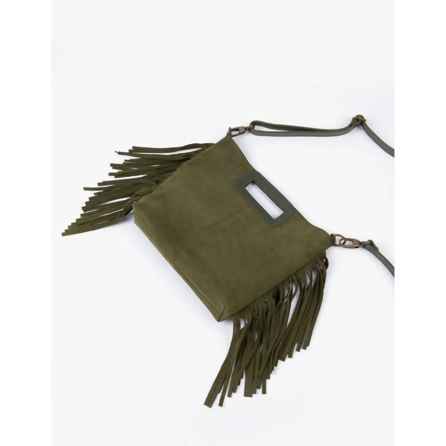 Penelope Chilvers - Women's Fringe Handy Suede Bag