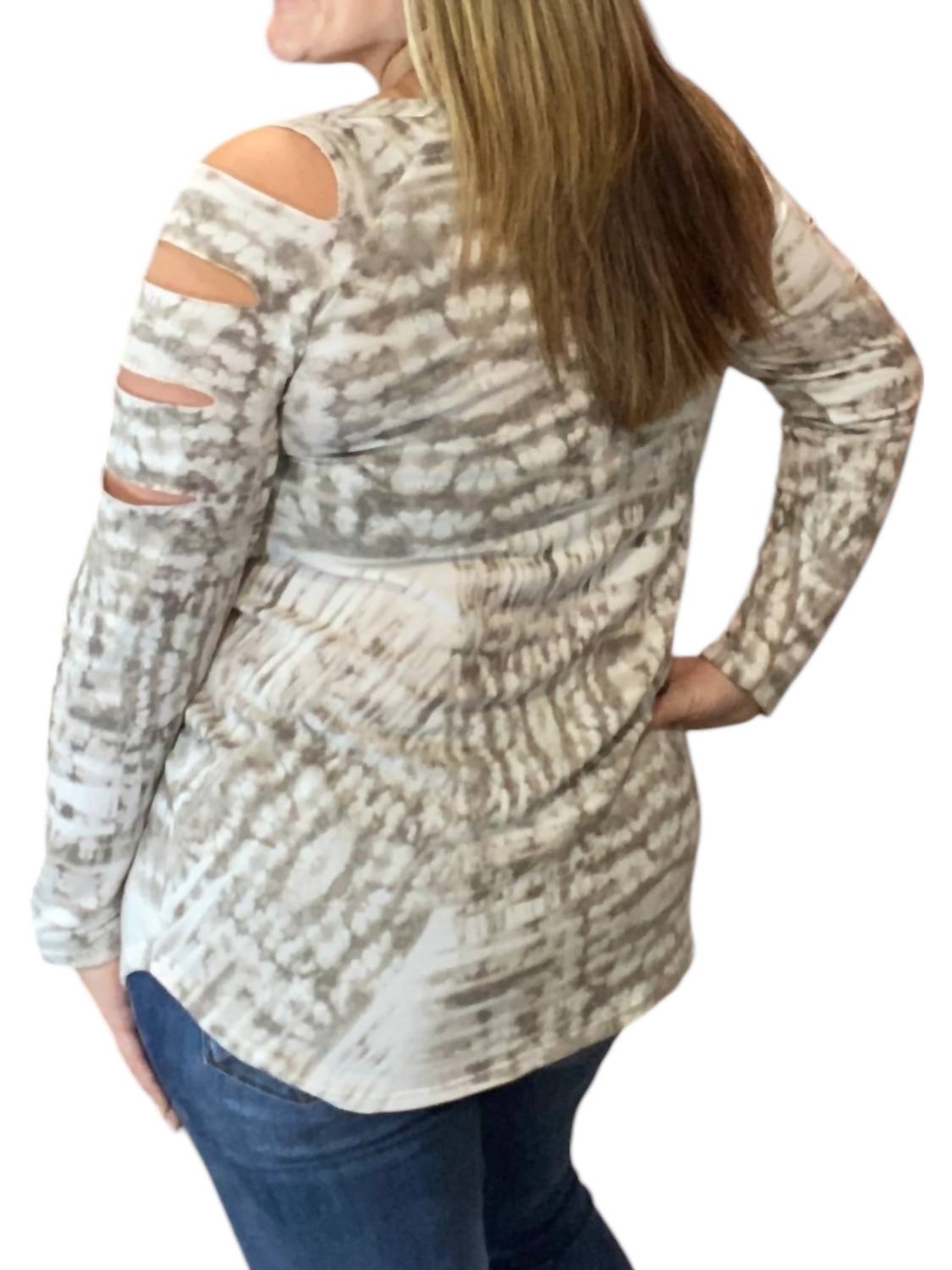 Honeyme - Cut Out Neutral Top
