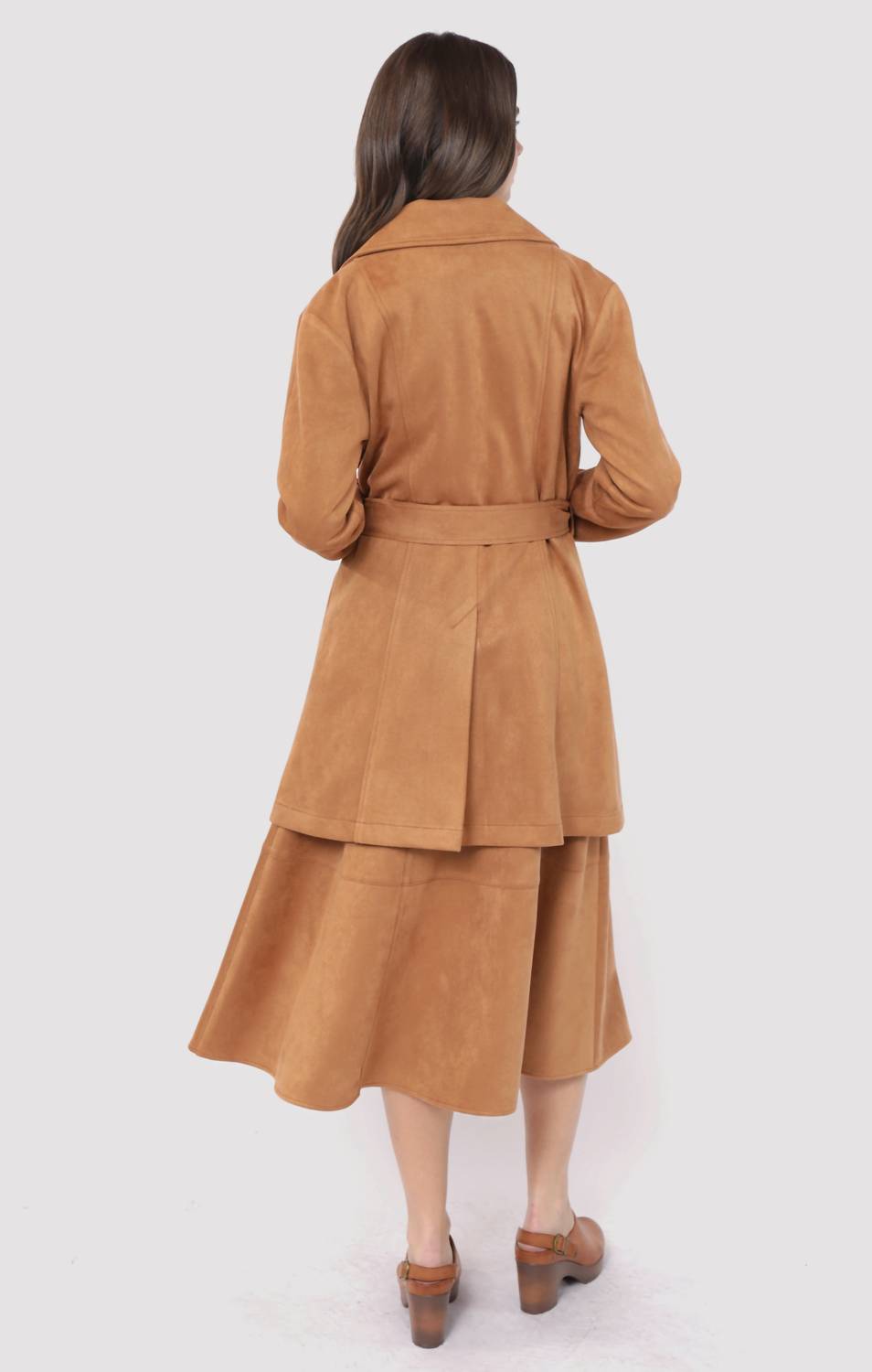 Sadie & Sage - Risk Taker Faux Suede Belted Coat