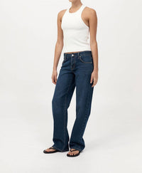 St. Agni Sculpted Knit Top in off white - women's tank top - alternate view