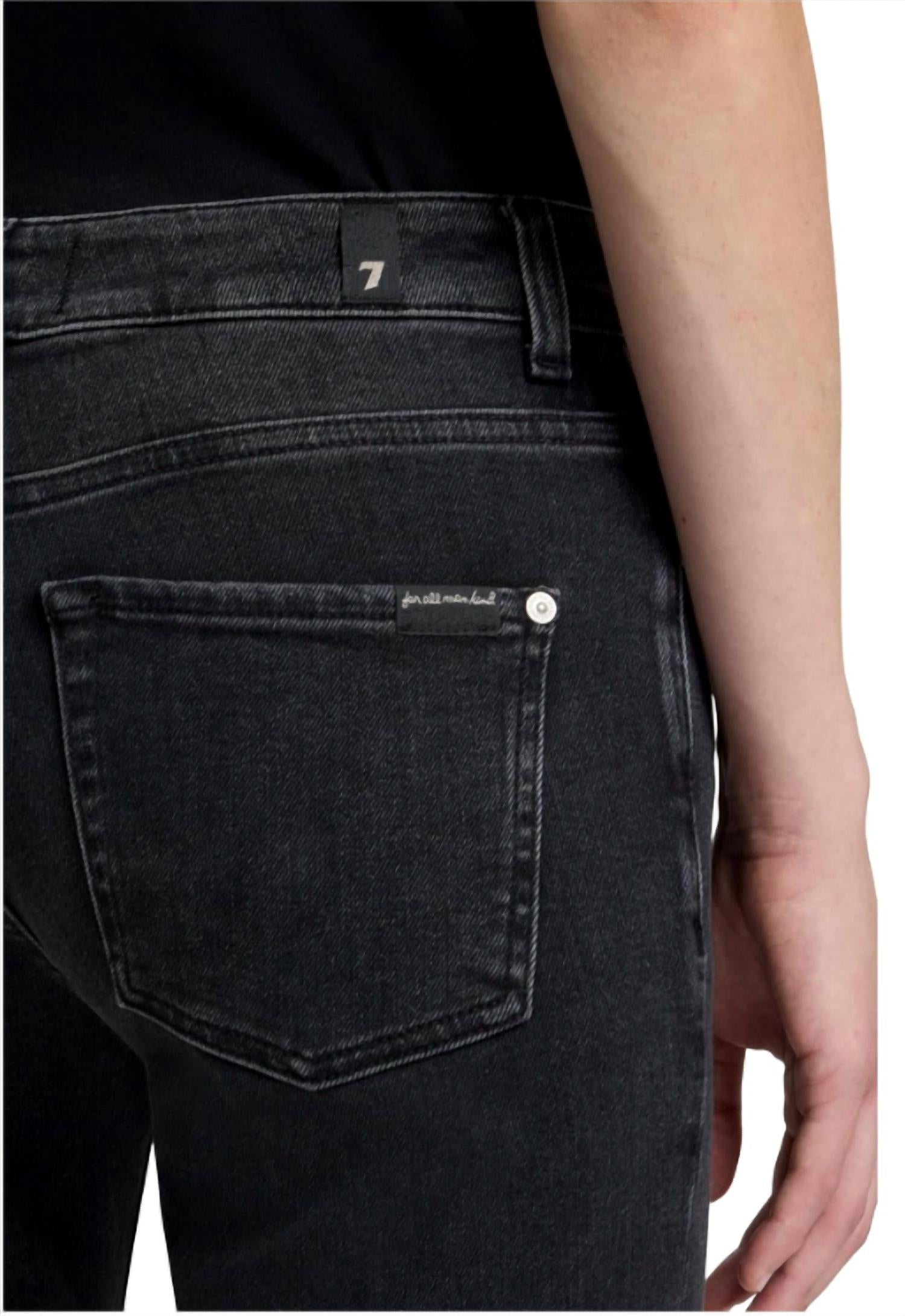 7 For All Mankind Calie Straight Ankle Jeans in bottomline - women's jeans - alternate view