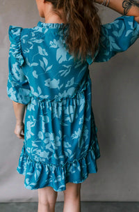 Umgee - Half Tiered Ruffle Mini Dress
