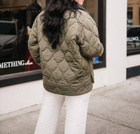 Ichi - Contrast Collar Puffer Jacket