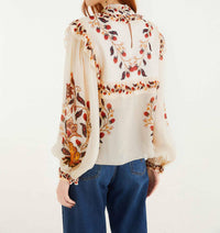 Farm Rio - Berry Garden Long Sleeve Blouse