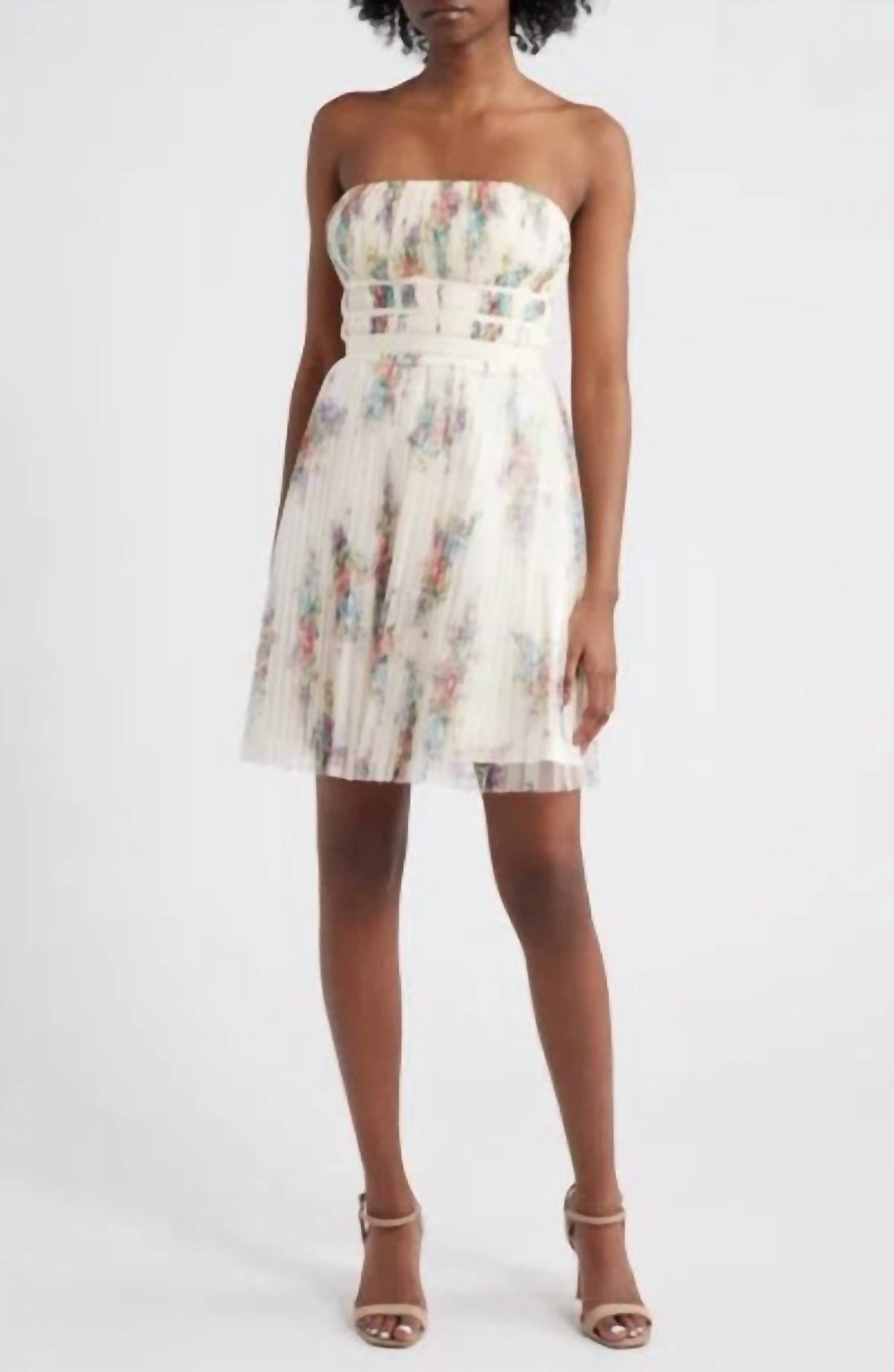 Lulus - Calais Pleated Mini Dress