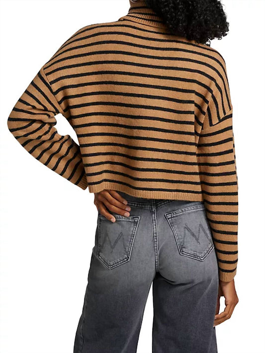Design History - Striped Boxy Turtleneck Sweater