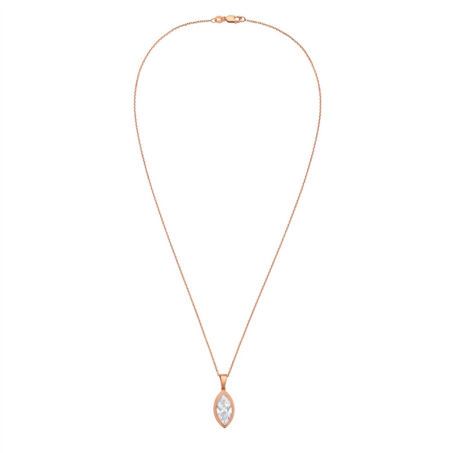 Diana M Jewels - Women's Marquise Lab-Grown Diamond Pendant Necklace (12.00 Ct) - Luxe