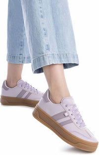 Xti Women's Lace Up Sneakers in lilac - women's sneaker - view 5