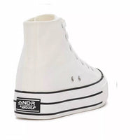 Andrea - Women's Canvas Sneaker Boots With Platform