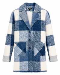 Charlie B - Plaid Bouclé Knit Tailored Coat