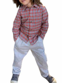 Me & Henry - Atwood Boys Woven Long Sleeve Shirt - Select Size