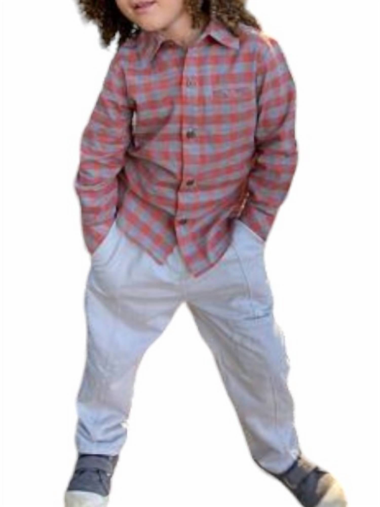 Me & Henry - Atwood Boys Woven Long Sleeve Shirt - Select Size