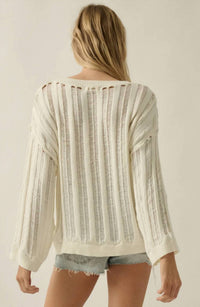 Promesa - Livia Semi-Sheer Ladder-Knit Sweater