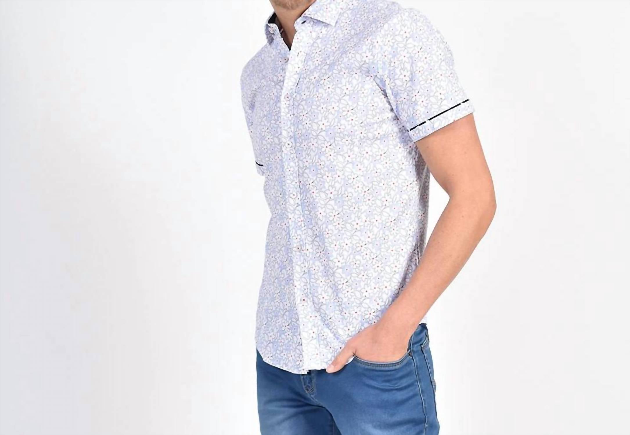 Eight X - Geranium Flower Short Sleeve Shirt