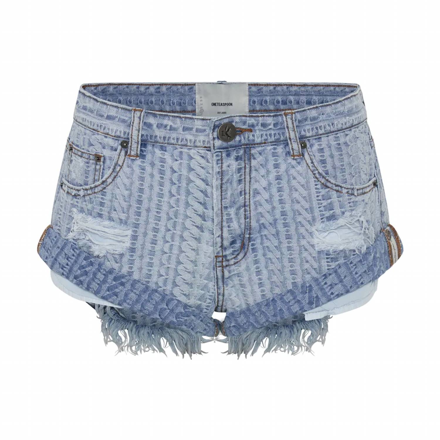 One Teaspoon - On Repeat Bandit Low Waist Denim Shorts