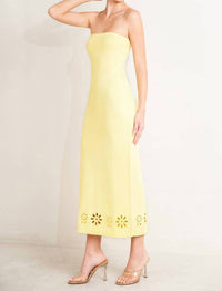 FLYING TOMATO Solid Sweater Knit Dress in yellow - women's dress - alternate view