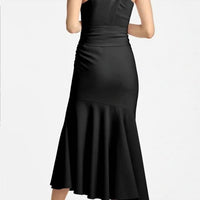 SACHIN & BABI Naomi Cross Neck Asymmetric Dress in black - women's dress - alternate view