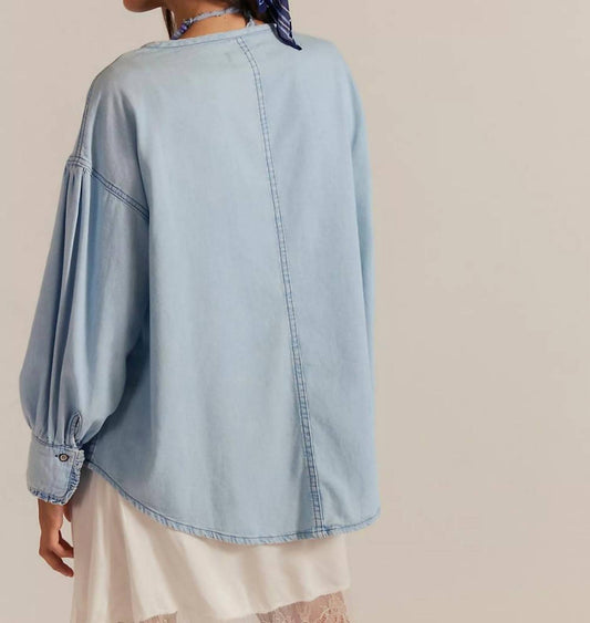 Free People - Women's We The Free Denim Dreaming Pullover Top