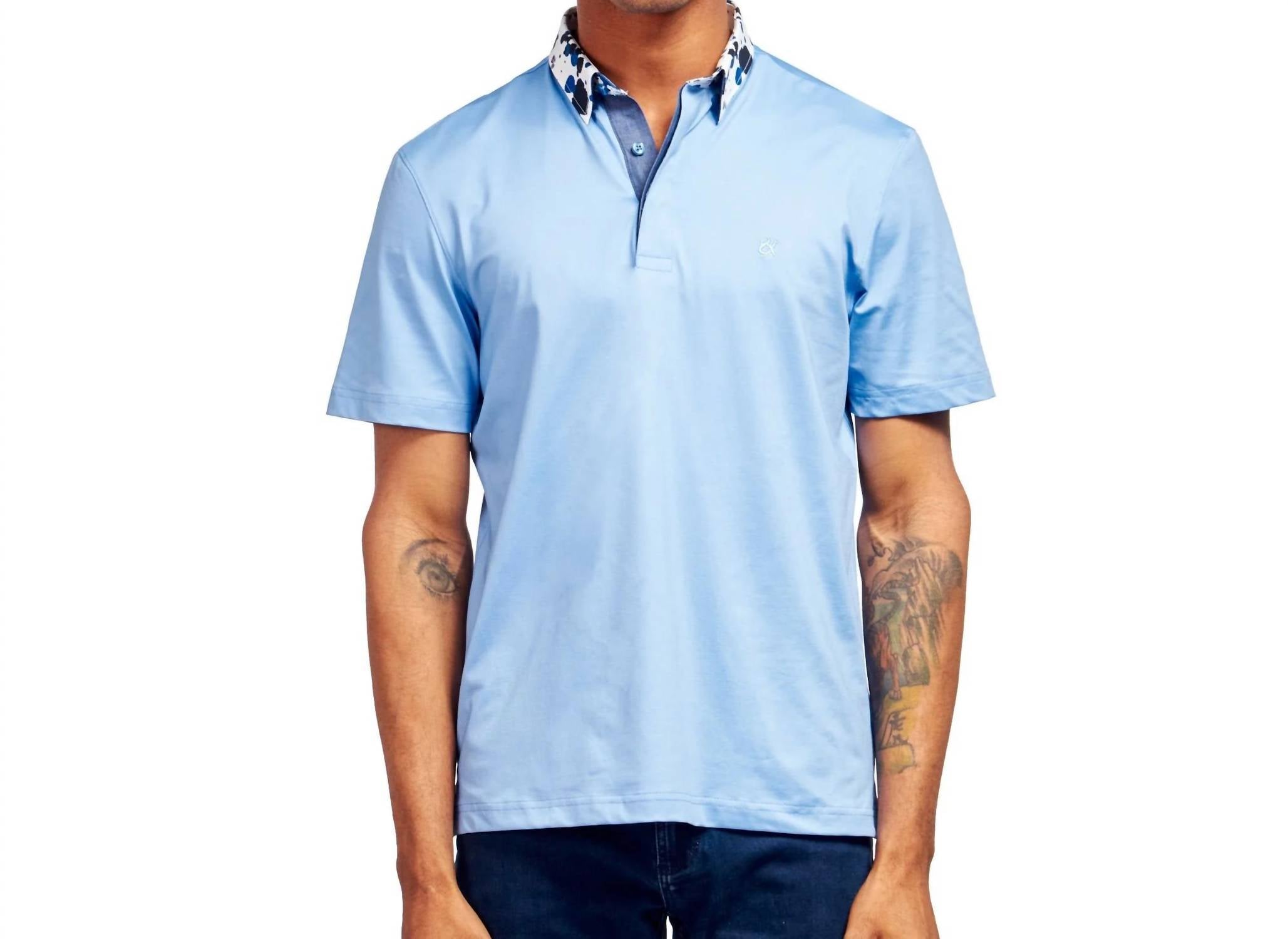 Eight X - Ink Blotted Collar Polo Shirt