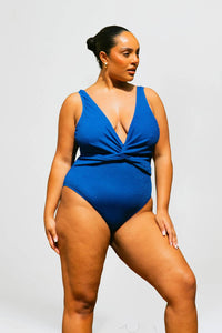 Fashion Szn Curve - Twist Front Crinkle Sculpting Swimsuit