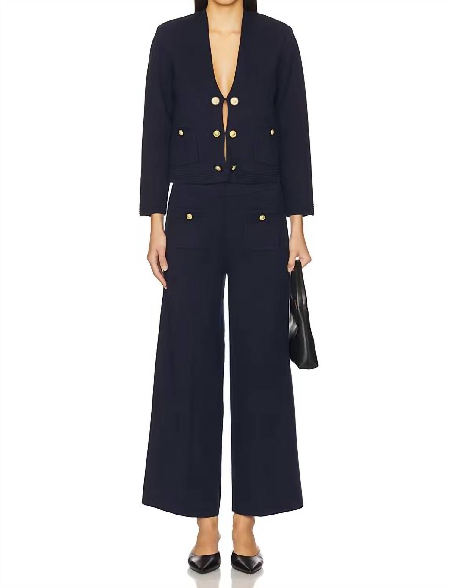 L'Agence - Madrid Wide Leg Knit Pants