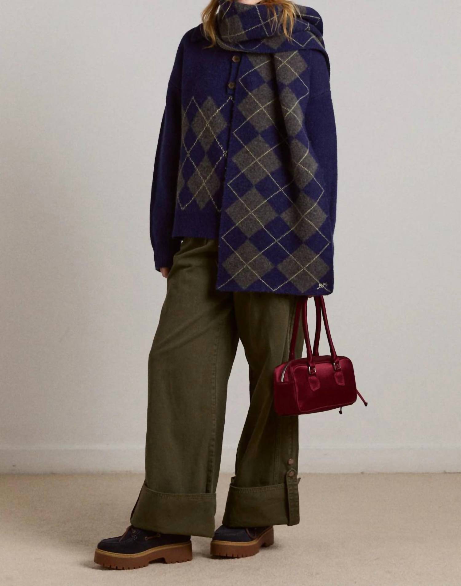 Damson Madder - Wylie Turn Up Jeans