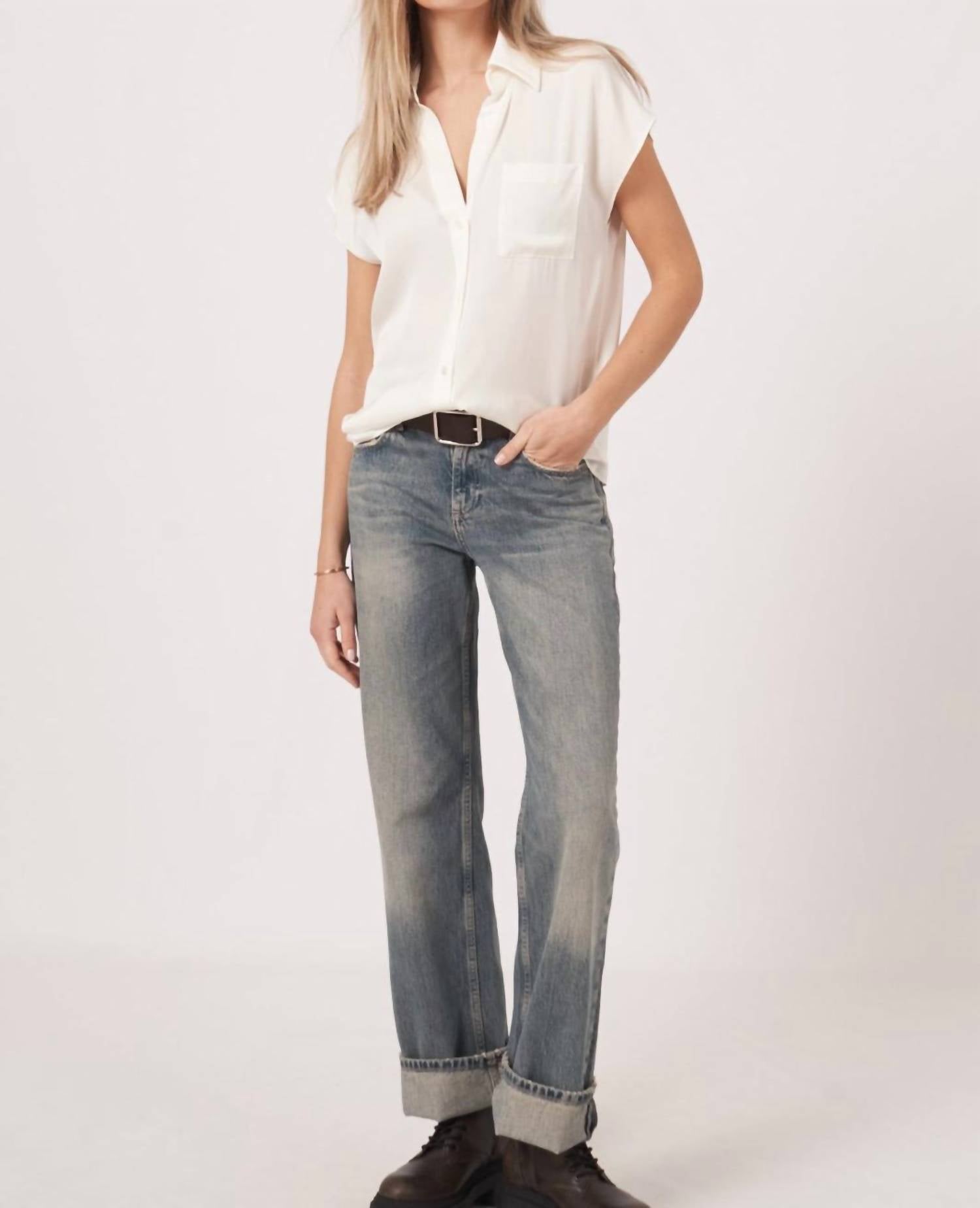 Repeat Cashmere - Silk Top With Pocket