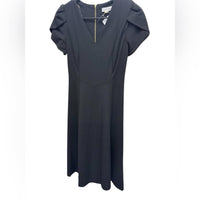 Calvin Klein - Scuba Crepe Short Tulip Sleeve A-line Midi Dress