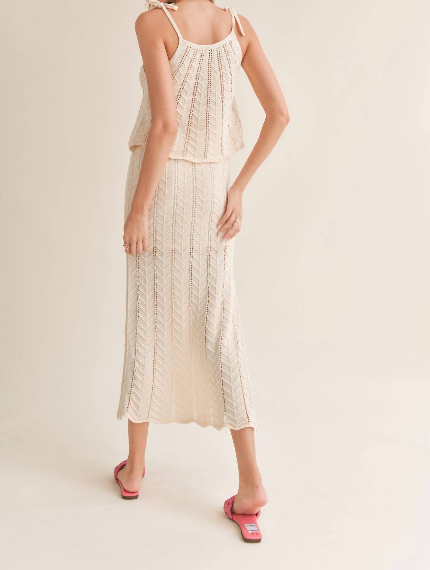 Sadie & Sage - BABY CHEVRON KNIT MAXI SKIRT