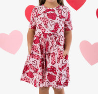 Rufflebutts - Short Sleeve Knit Twirl Dress
