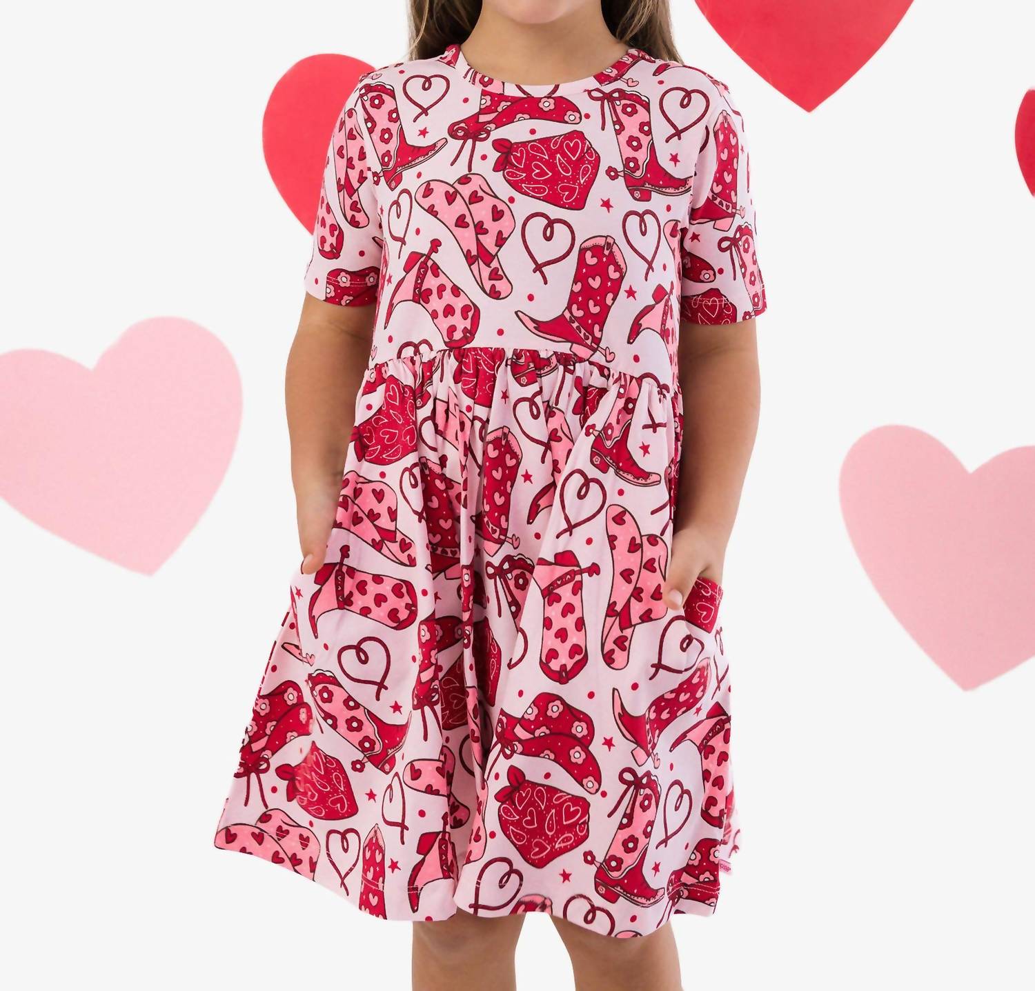 Rufflebutts - Short Sleeve Knit Twirl Dress