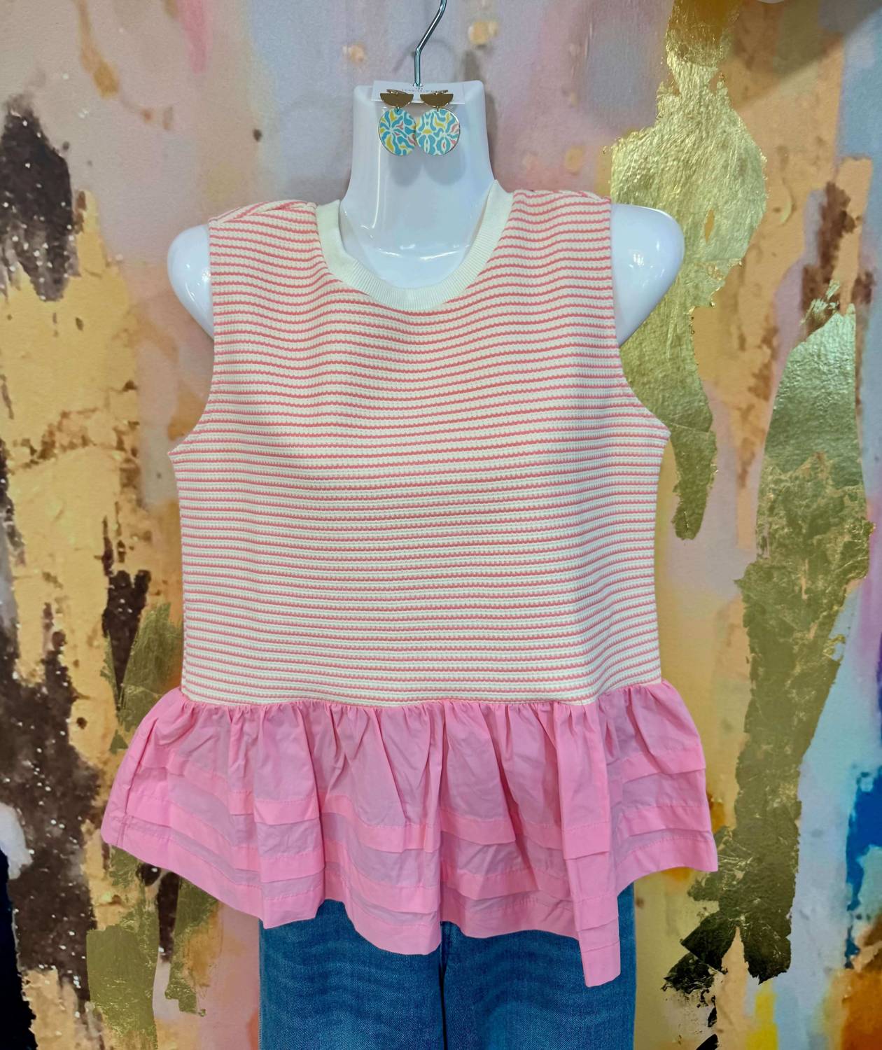 Strut & Bolt - Camron Stripe Ruffle Top