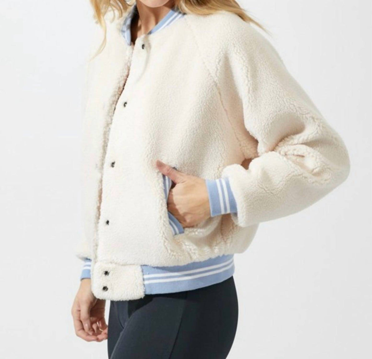 Baevely By Wellmade - Cloud Nine Varsity Jacket