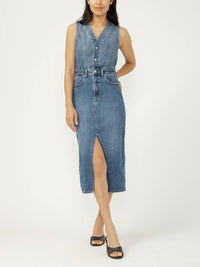 Silver Jeans Co - Vested Denim Midi Dress