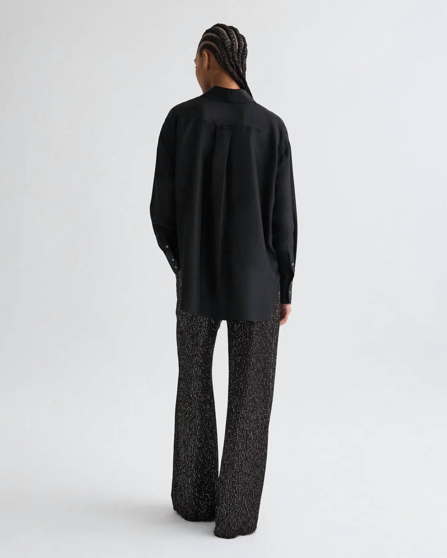 TWP Sulli Pants in dark chocolate silver - women's pants - alternate view