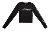 Ed Hardy - Women's Panther Snake Long Sleeve Crop Shirt