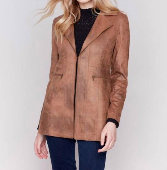 Charlie B - Long Vintage Faux Suede Jacket