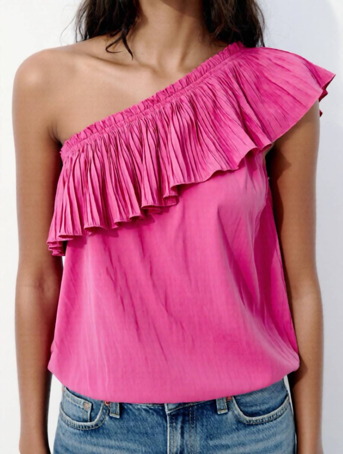 Ramy Brook - One Shoulder Pleated Top